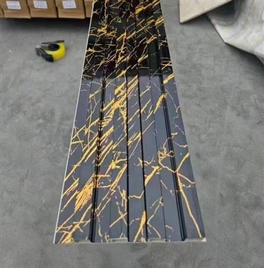 Dathanna Éagsúla Dath Marmair Painéal Balla Slat Wpc Le haghaidh Maisiú Intí